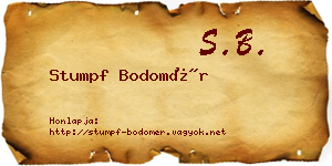 Stumpf Bodomér névjegykártya